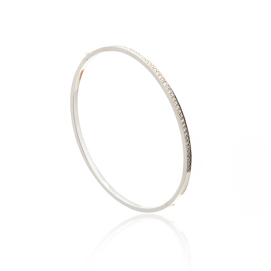 Bratara aur alb 18k cu Diamante de 0.40ct