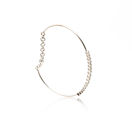 Bratara aur alb 18k cu Diamante de 0.63ct
