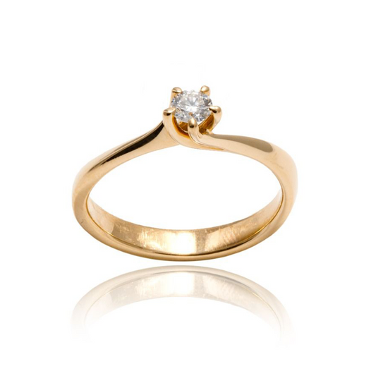 Inel aur 18K cu diamant de 0.20ct