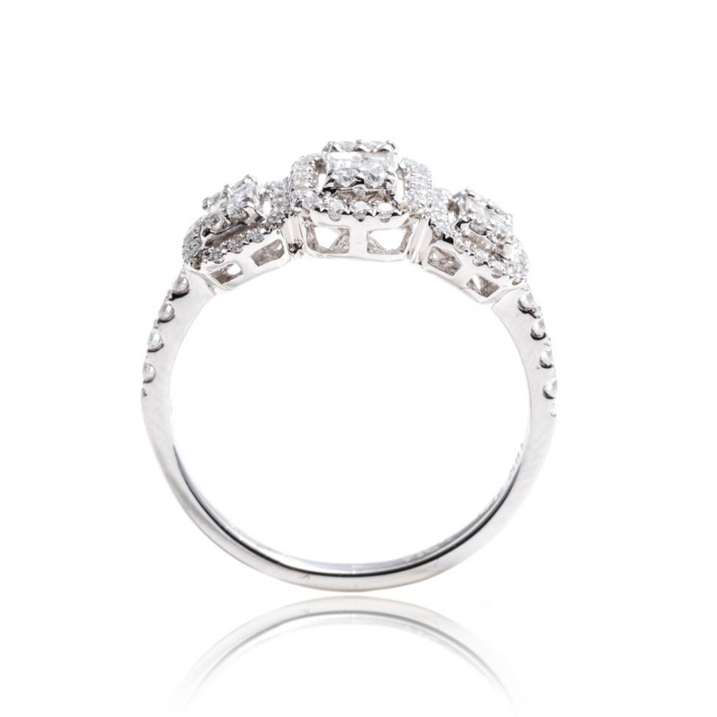 Inel aur alb 18K cu diamante de 0.71ct