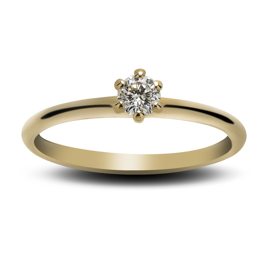 Inel aur 18K cu diamant de 0.13ct