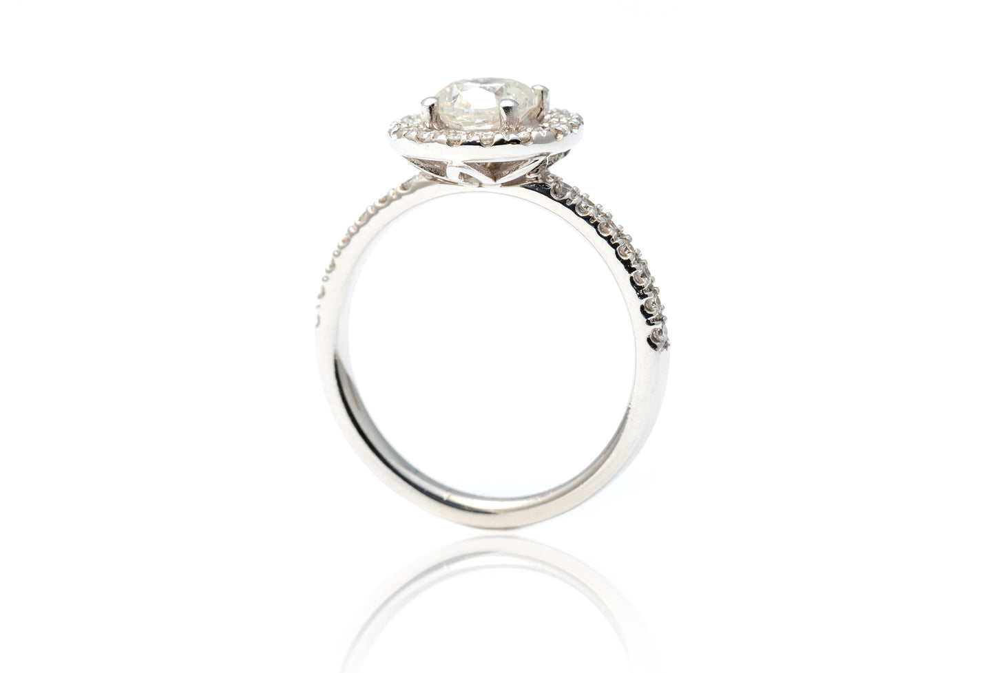 Inel Aur alb 18k cu Diamante 1,32CT