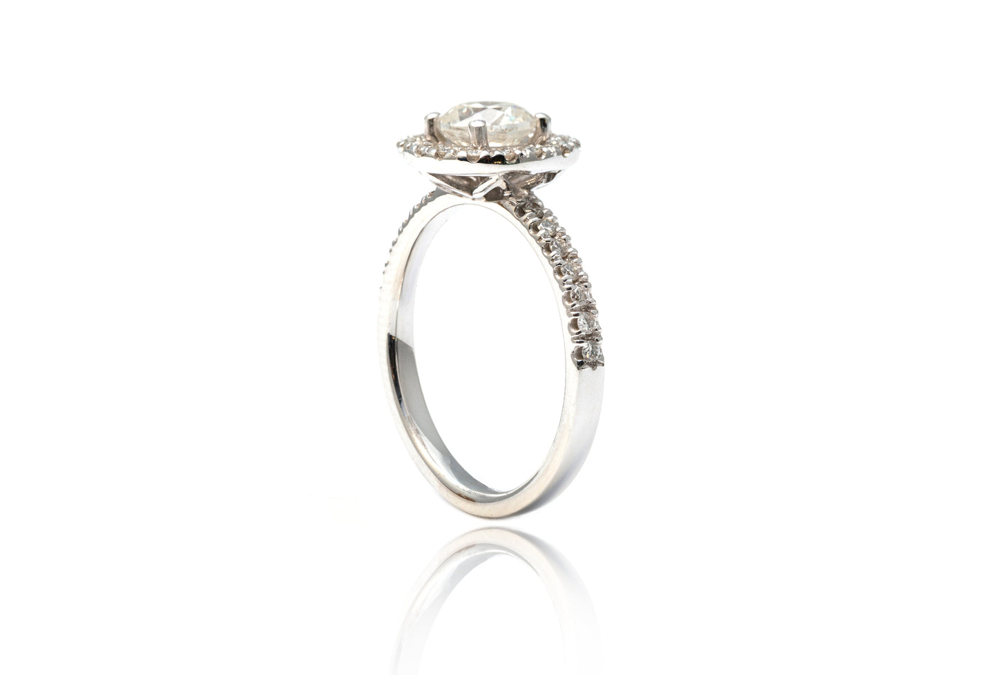 Inel Aur alb 18k cu Diamante 1,32CT