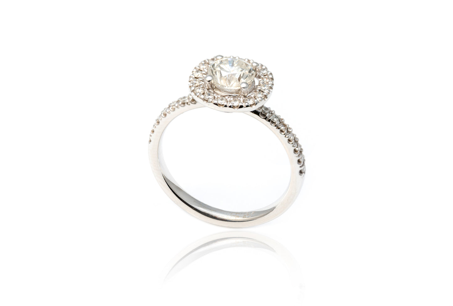 Inel Aur alb 18k cu Diamante 1,32CT