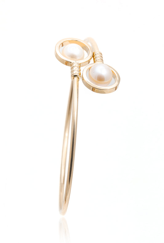 Bratara cu perle aur galben 14k