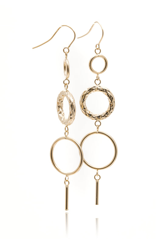 Cercei aur galben 14K