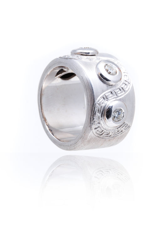 Inel aur alb 18k cu diamante de 0.58ct