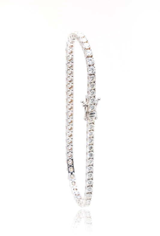Bratara Tenis din aur alb de 18k cu diamante de 5.6 ct