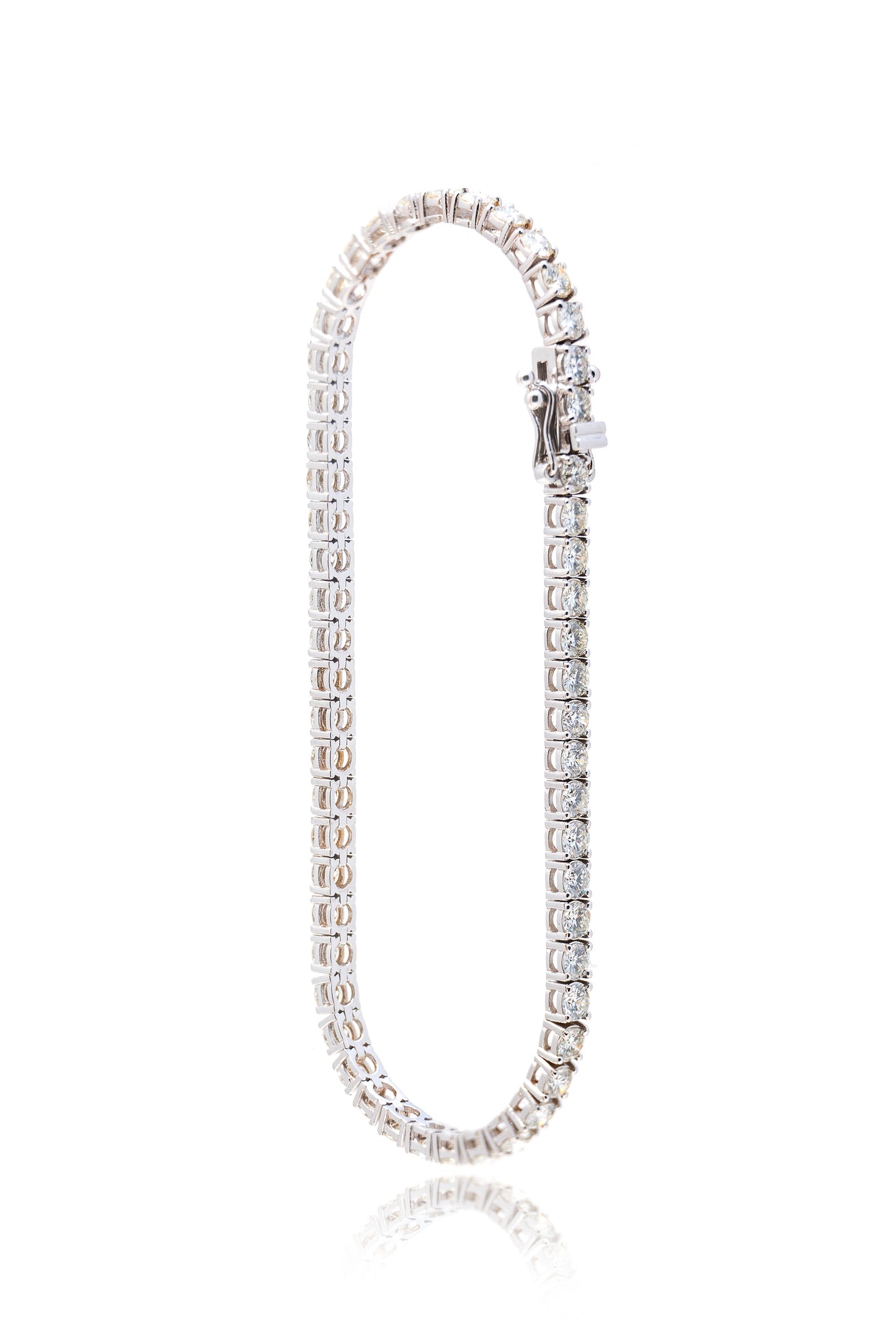 Bratara Tenis din aur alb de 18k cu diamante de 5.6 ct