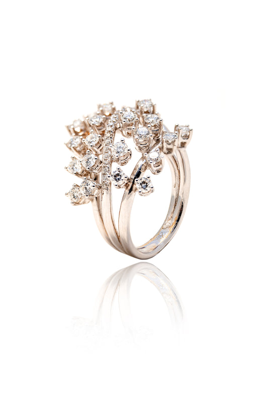 Inel aur alb 18K cu diamante de 1.78 ct