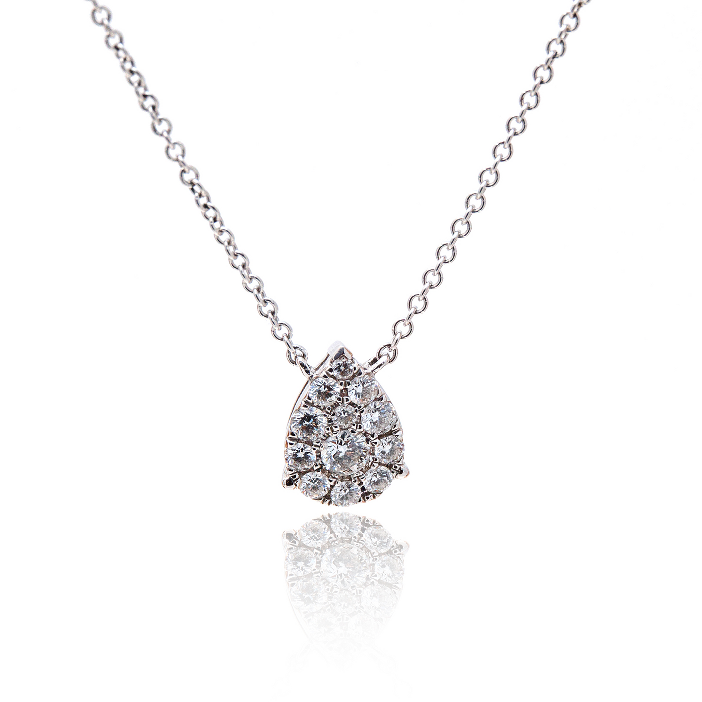Colier aur alb 18K cu diamante de 0.39ct