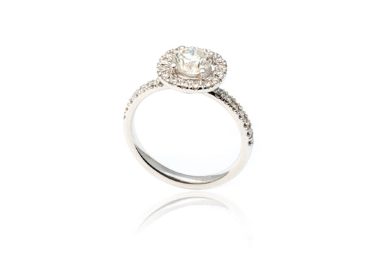 Inel Aur alb 18k cu Diamante 1,32CT